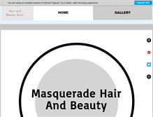 Tablet Screenshot of masqueradehairandbeauty.co.uk